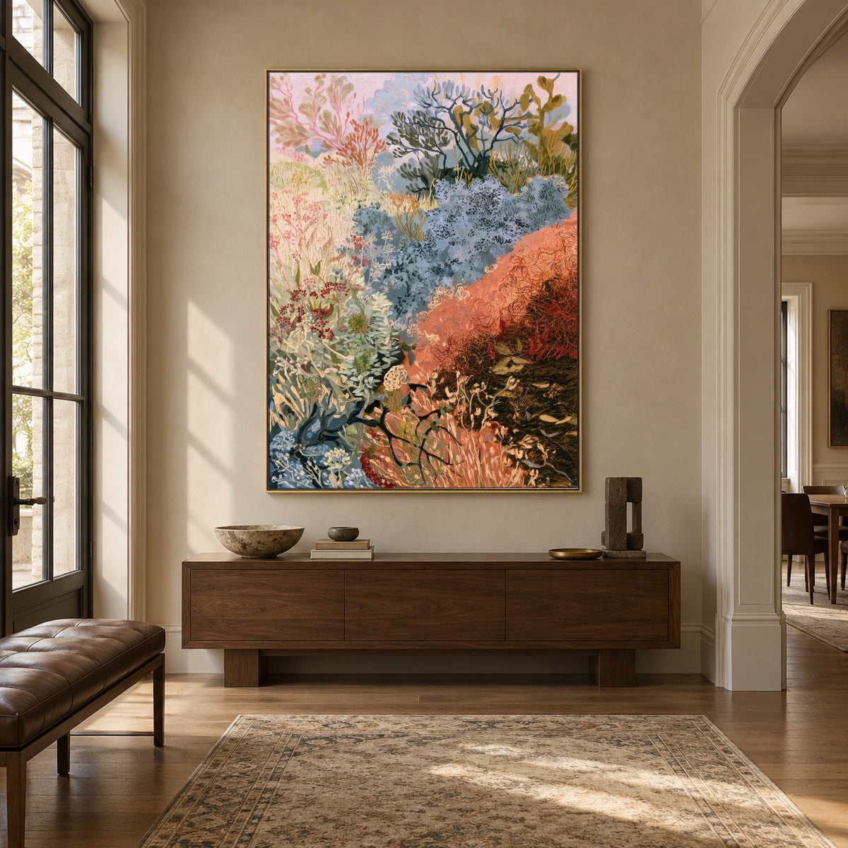The Colorful Garden Trail - interior setting 5 - expressive contemporary art painting