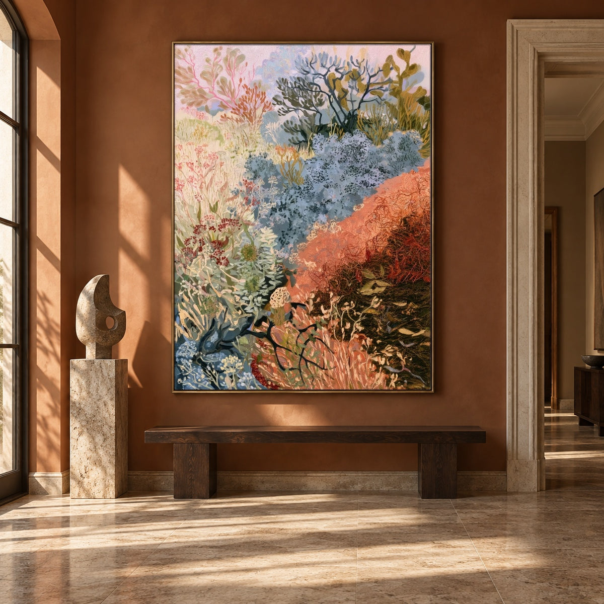 The Colorful Garden Trail - interior setting 6 - expressive contemporary art painting