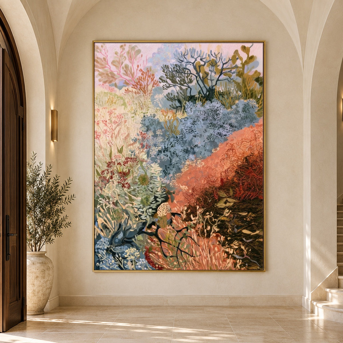 The Colorful Garden Trail - interior setting 7 - expressive contemporary art painting