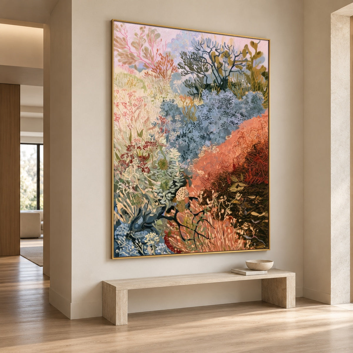 The Colorful Garden Trail - interior setting 8 - expressive contemporary art painting