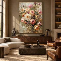 The Garden Comes Home - front-view living-room hero - expressive contemporary art painting