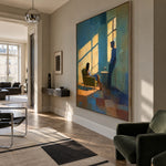 The Light Between Us - oblique view - expressive contemporary art painting