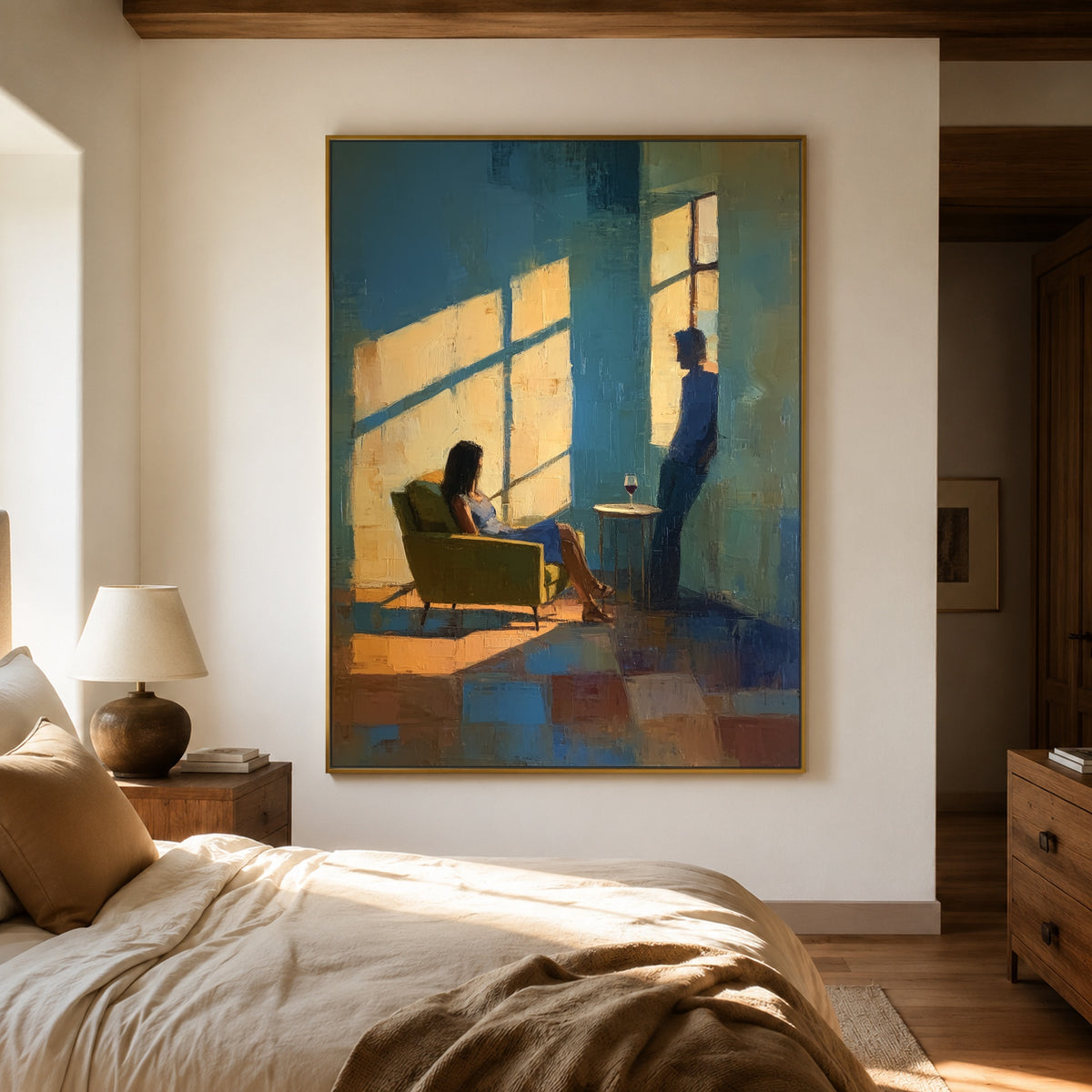 The Light Between Us - interior setting 6 - expressive contemporary art painting