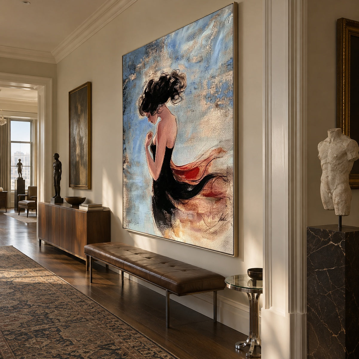 The Unspoken Turn - oblique view - expressive contemporary art painting