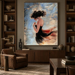 The Unspoken Turn - interior setting 3 - expressive contemporary art painting