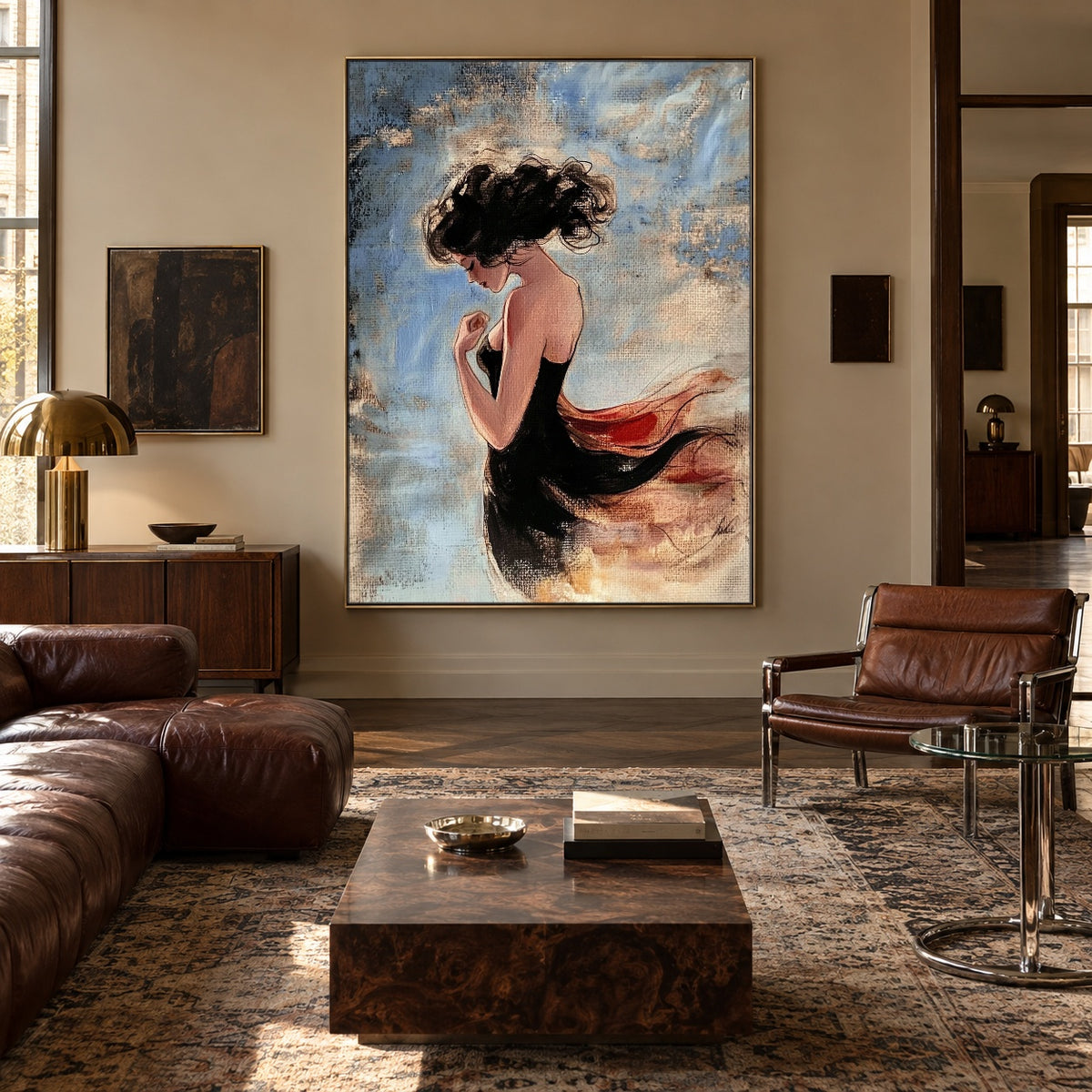 The Unspoken Turn - interior setting 4 - expressive contemporary art painting