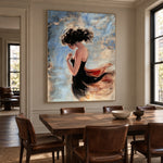 The Unspoken Turn - interior setting 5 - expressive contemporary art painting