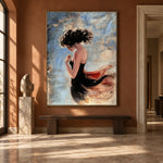 The Unspoken Turn - interior setting 7 - expressive contemporary art painting