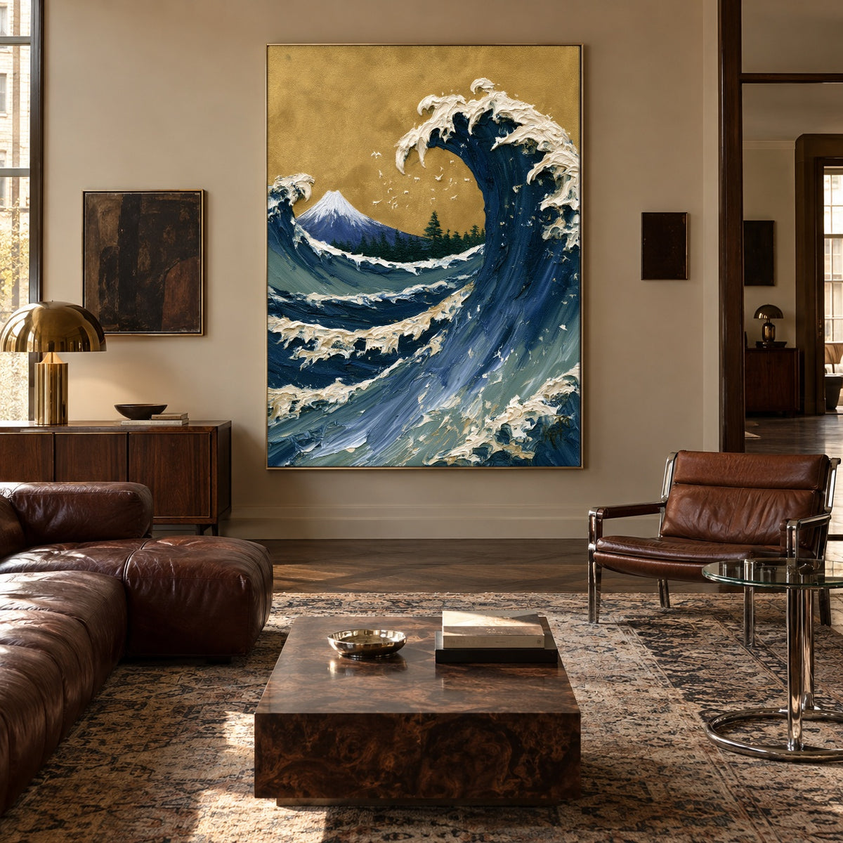 The Wave Holds Sky - interior setting 6 - expressive contemporary art painting