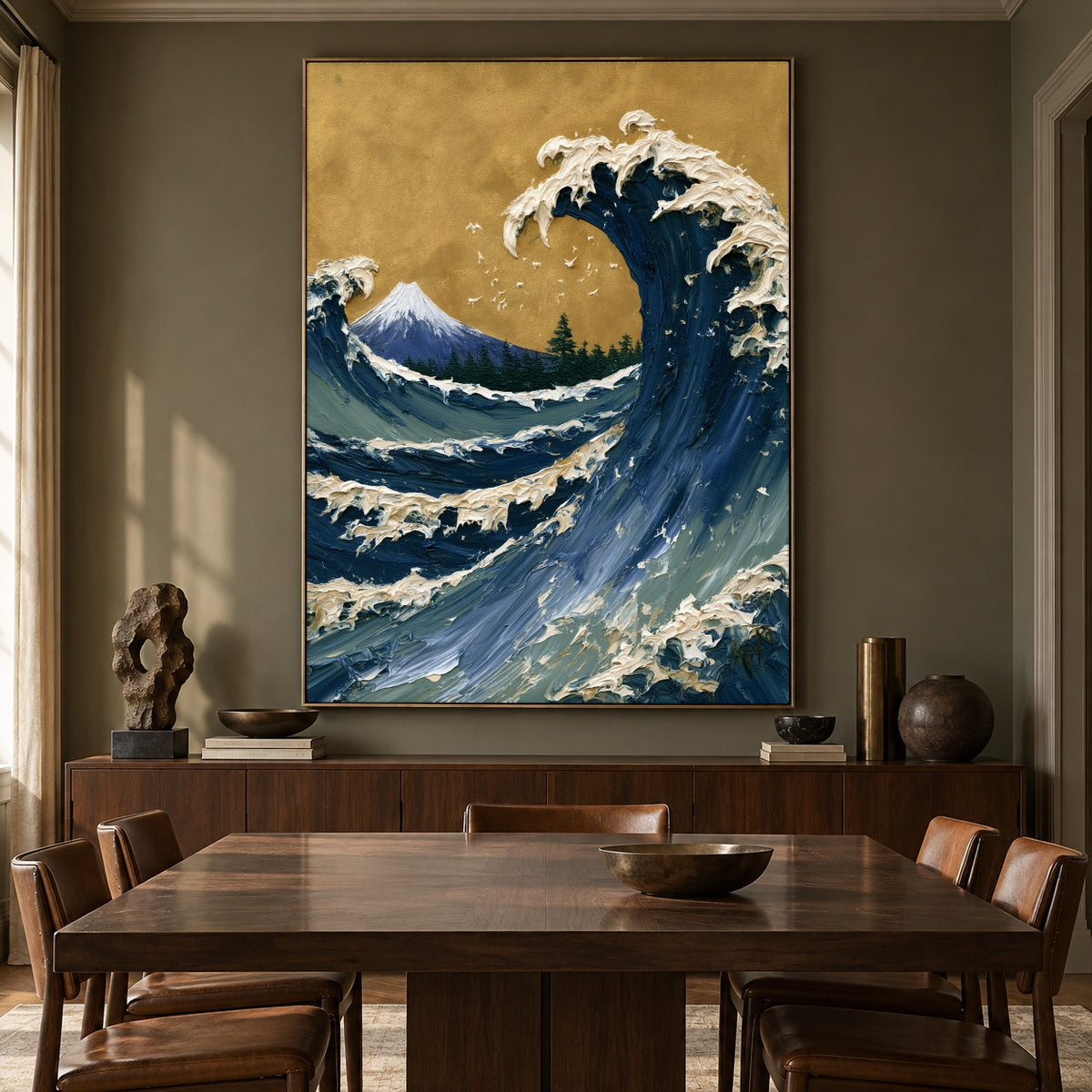 The Wave Holds Sky - interior setting 8 - expressive contemporary art painting