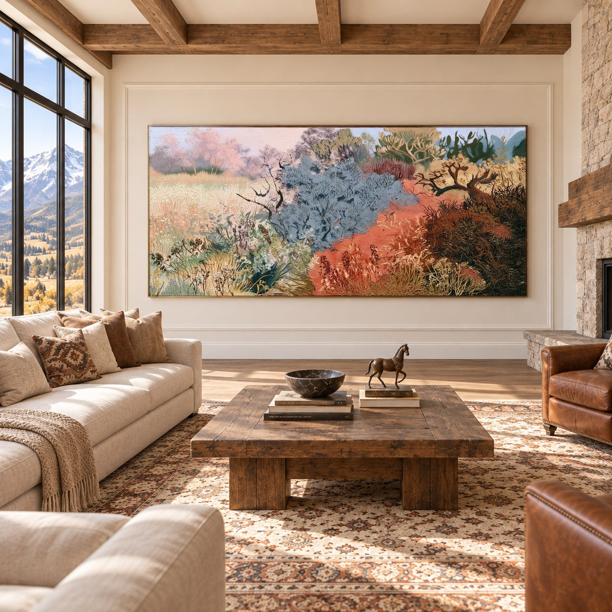 The Wild Garden Path - interior setting 3 - expressive contemporary art painting