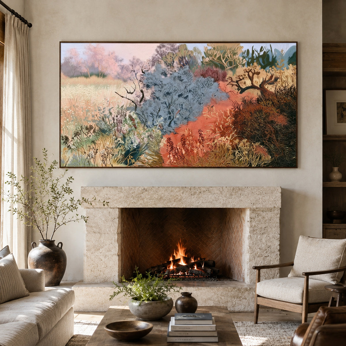 The Wild Garden Path - interior setting 5 - expressive contemporary art painting