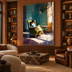 The Window Keeps Time - oblique view - expressive contemporary art painting