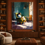 The Window Keeps Time - interior setting 4 - expressive contemporary art painting