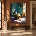 The Window Keeps Time - interior setting 7 - expressive contemporary art painting
