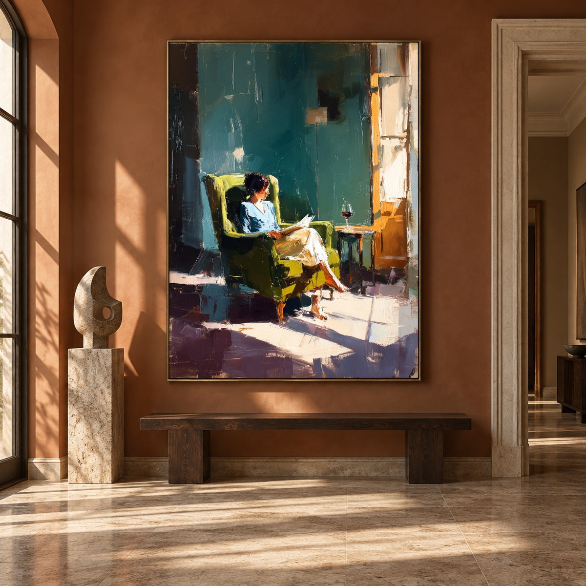 The Window Keeps Time - interior setting 7 - expressive contemporary art painting