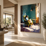 The Window Keeps Time - interior setting 8 - expressive contemporary art painting