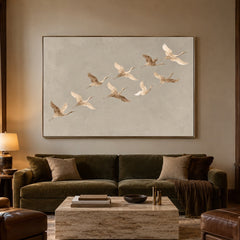 Together Across Soft Skies - front view hero - expressive contemporary art painting