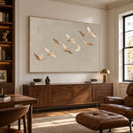 Together Across Soft Skies - interior setting 03 - expressive contemporary art painting