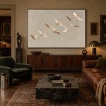 Together Across Soft Skies - interior setting 06 - expressive contemporary art painting