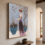 Under Garden Branches - oblique view - expressive contemporary art painting