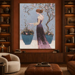 Under Garden Branches - interior setting 3 - expressive contemporary art painting