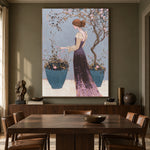 Under Garden Branches - interior setting 4 - expressive contemporary art painting