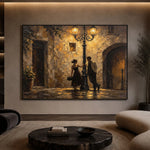 Under the Old Lamplight - front view hero - expressive contemporary art painting