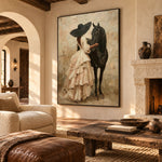 Velvet Reins and Ivory - interior setting 4 - expressive contemporary art painting