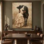 Velvet Reins and Ivory - interior setting 5 - expressive contemporary art painting