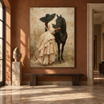 Velvet Reins and Ivory - interior setting 6 - expressive contemporary art painting