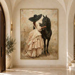 Velvet Reins and Ivory - interior setting 7 - expressive contemporary art painting