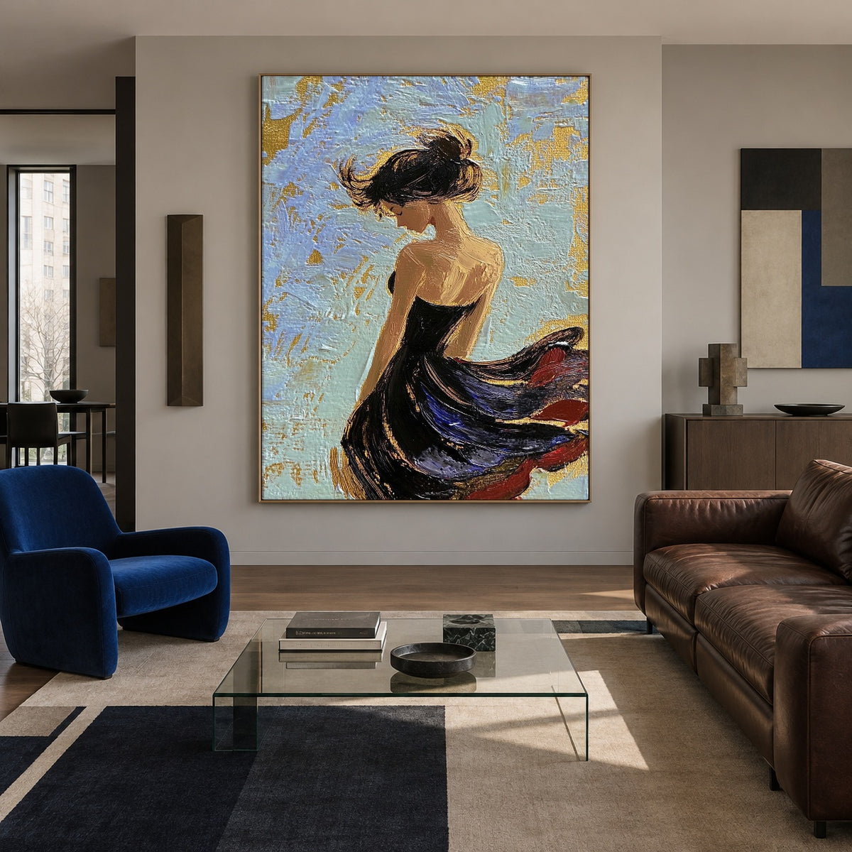 When the Breeze Returns - front-view living-room hero - expressive contemporary art painting