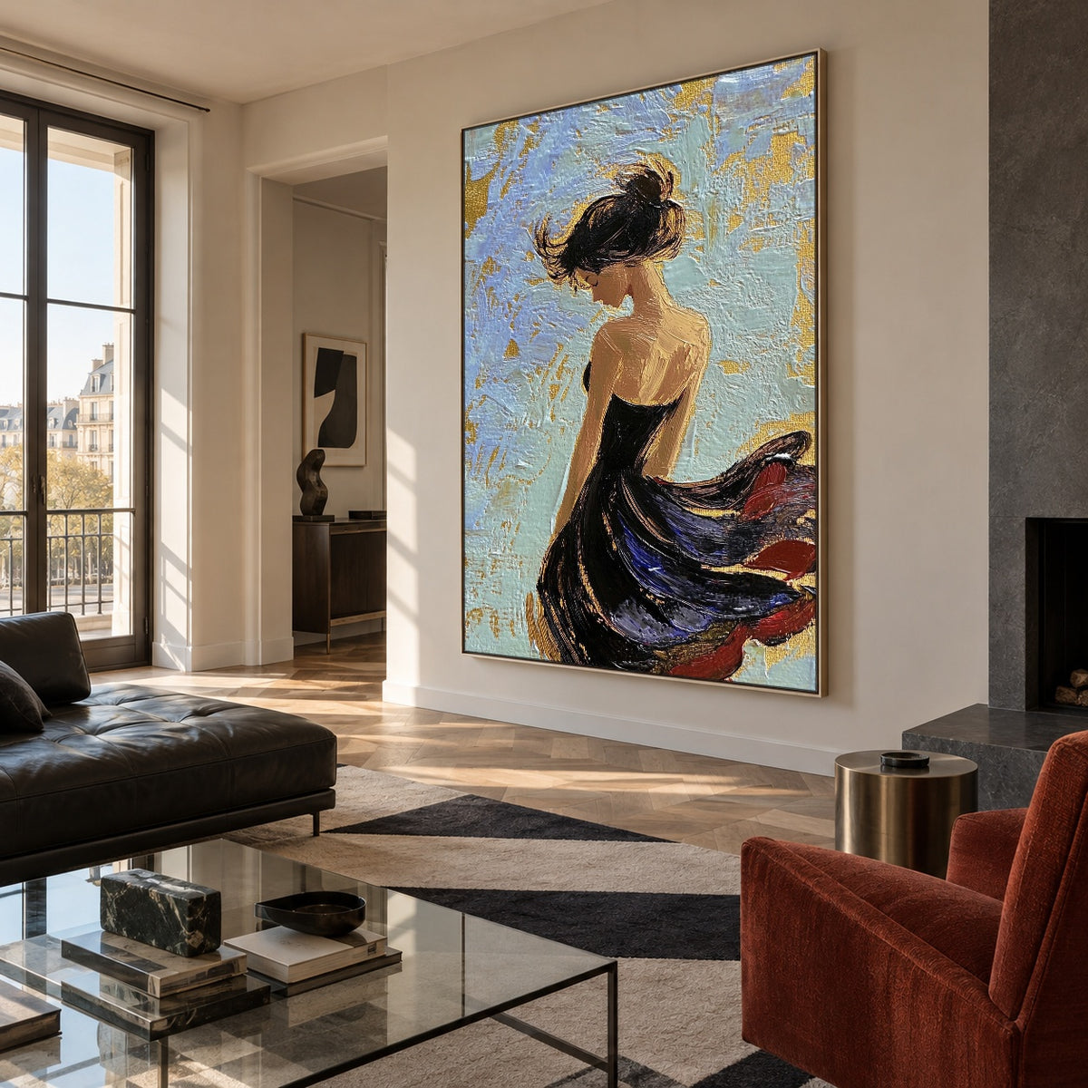 When the Breeze Returns - oblique view - expressive contemporary art painting