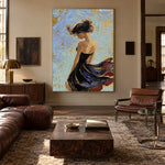 When the Breeze Returns - interior setting 4 - expressive contemporary art painting