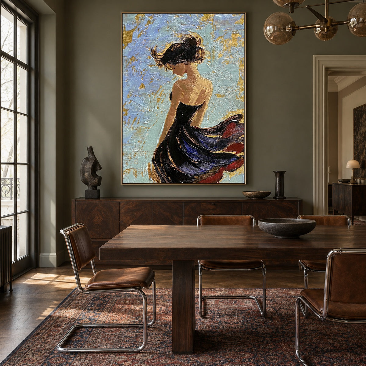 When the Breeze Returns - interior setting 7 - expressive contemporary art painting