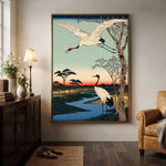 Where Cranes Follow Water - interior setting 7 - expressive contemporary art painting