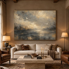 Where Light Meets Water - front view hero - expressive contemporary art painting