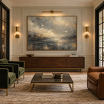 Where Light Meets Water - interior setting 06 - expressive contemporary art painting