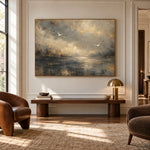 Where Light Meets Water - interior setting 08 - expressive contemporary art painting