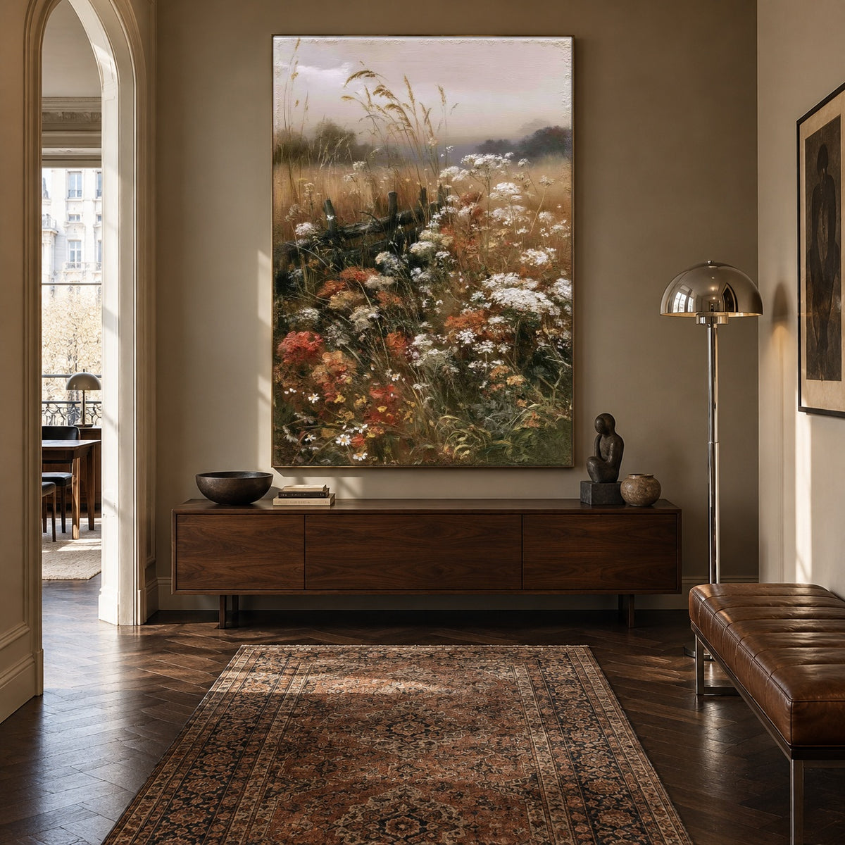 Where Meadow Flowers Wander - interior setting 6 - expressive contemporary art painting