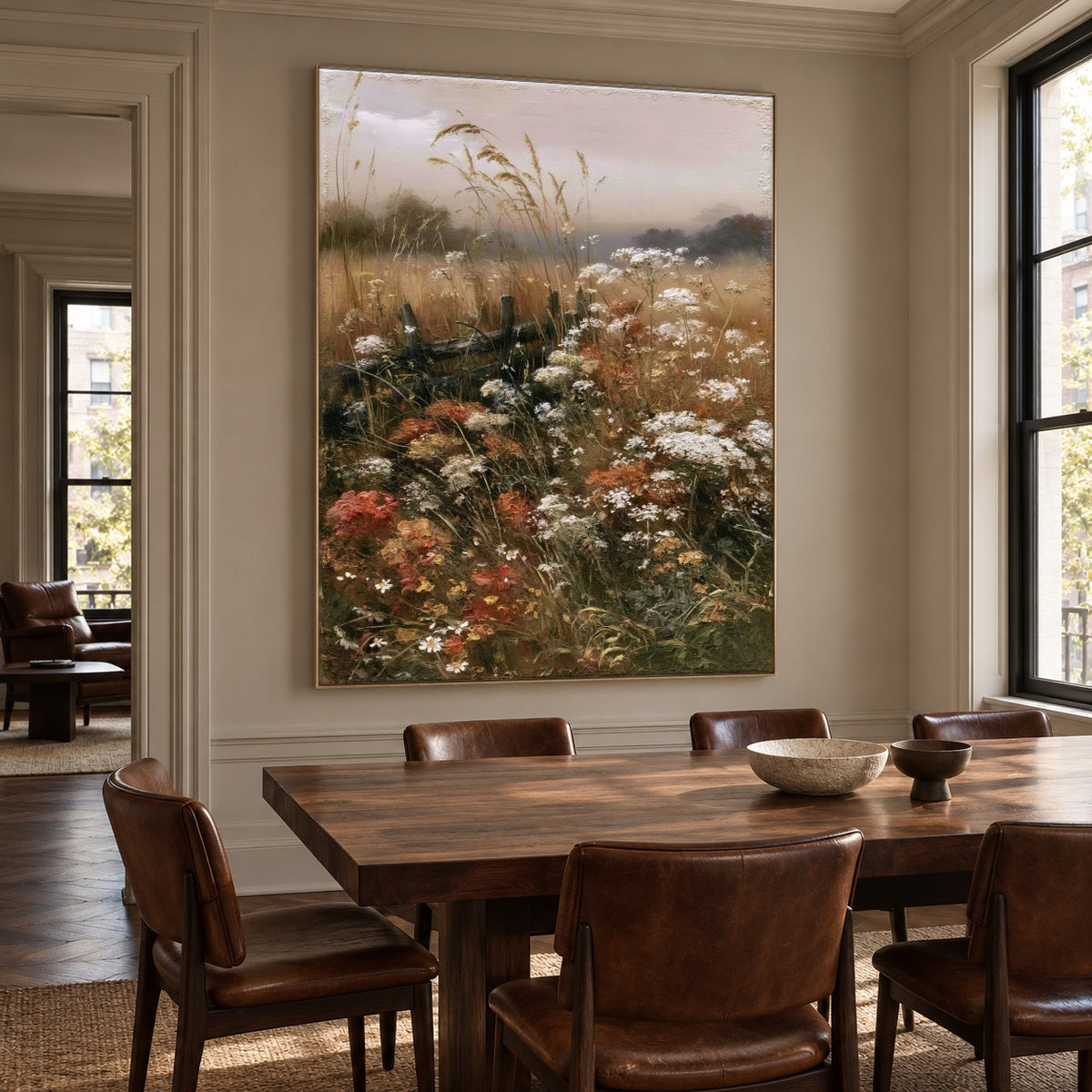 Where Meadow Flowers Wander - interior setting 8 - expressive contemporary art painting
