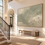 Where Quiet Wings Gather - interior setting 04 - expressive contemporary art painting
