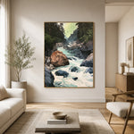 Where the River Runs - interior setting 5 - expressive contemporary art painting