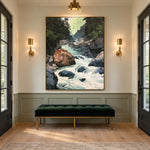 Where the River Runs - interior setting 7 - expressive contemporary art painting