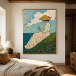Wildflowers Above the Sea - interior setting 5 - expressive contemporary art painting
