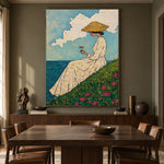 Wildflowers Above the Sea - interior setting 8 - expressive contemporary art painting