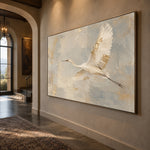 Wings of Quiet Grace - oblique view - expressive contemporary art painting