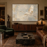 Wings of Quiet Grace - interior setting 03 - expressive contemporary art painting