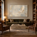 Wings of Quiet Grace - interior setting 04 - expressive contemporary art painting